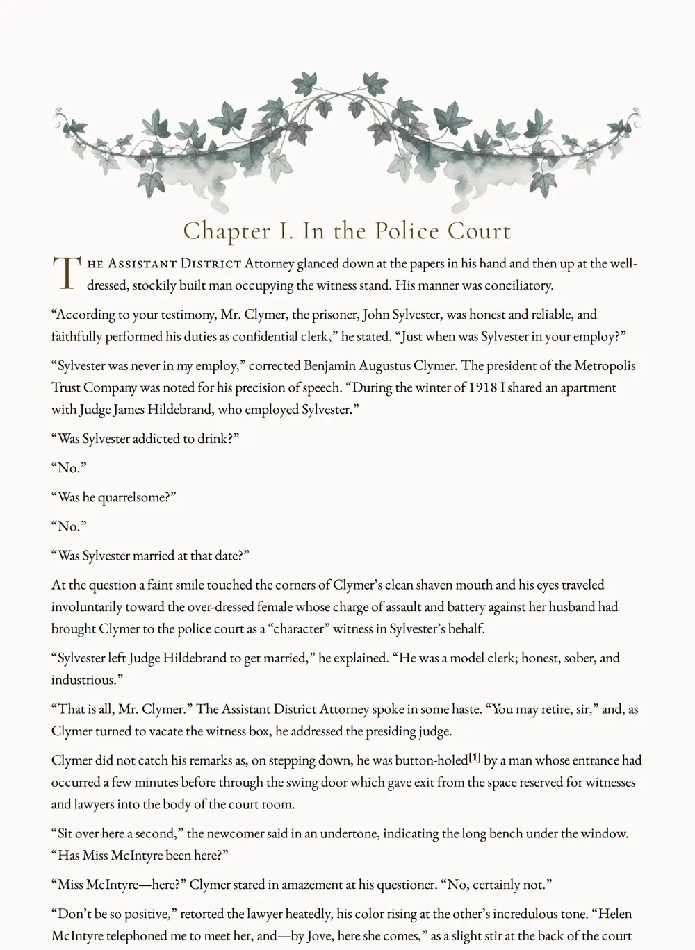 A page of The Red Seal as set for this edition