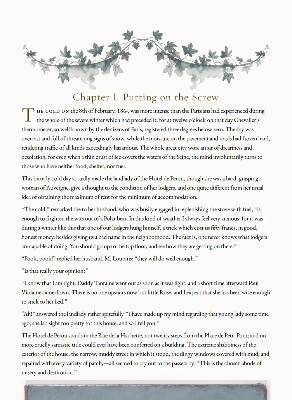 A page of Caught in the Net as set for this edition