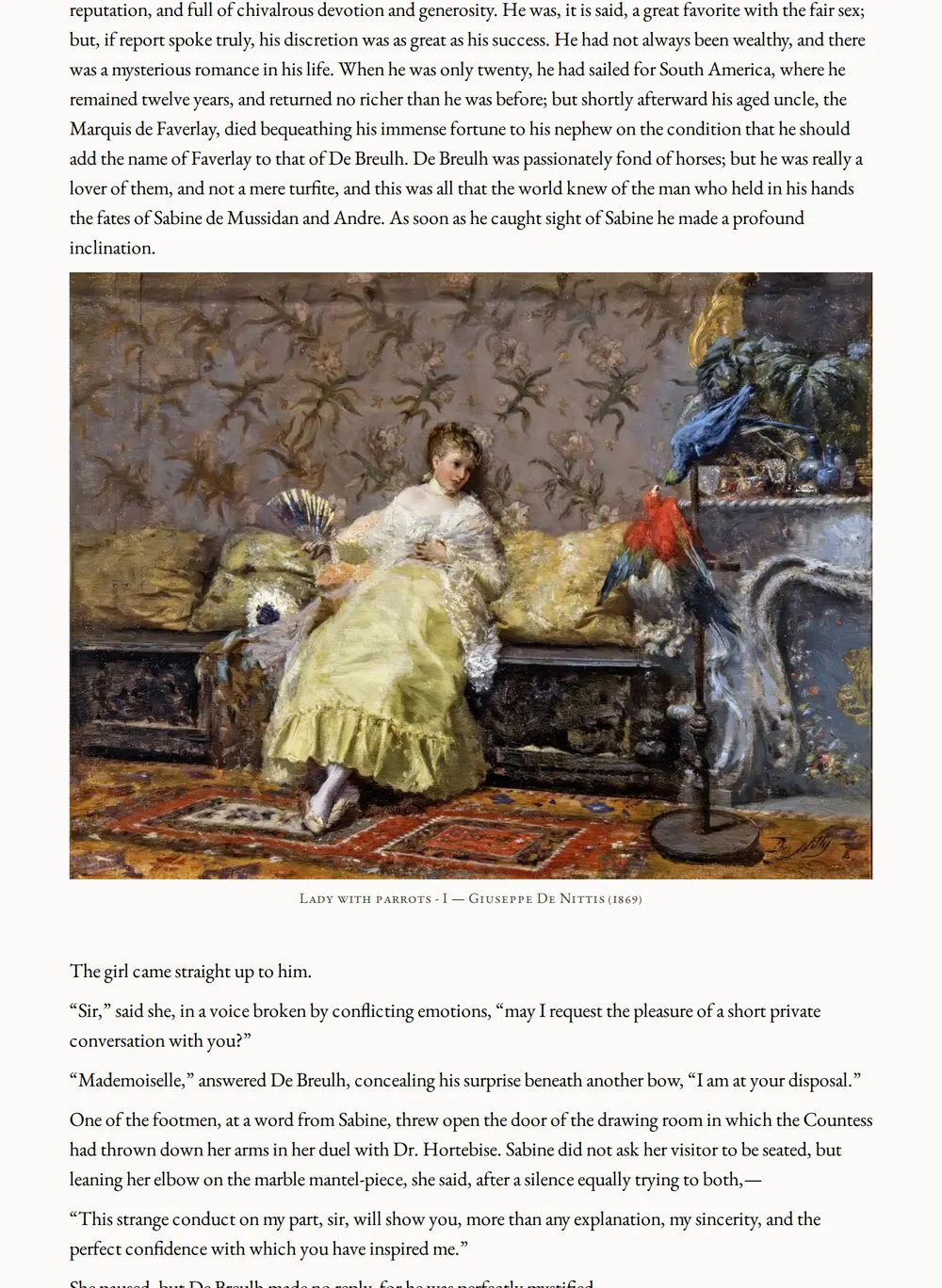A page of Caught in the Net as set for this edition