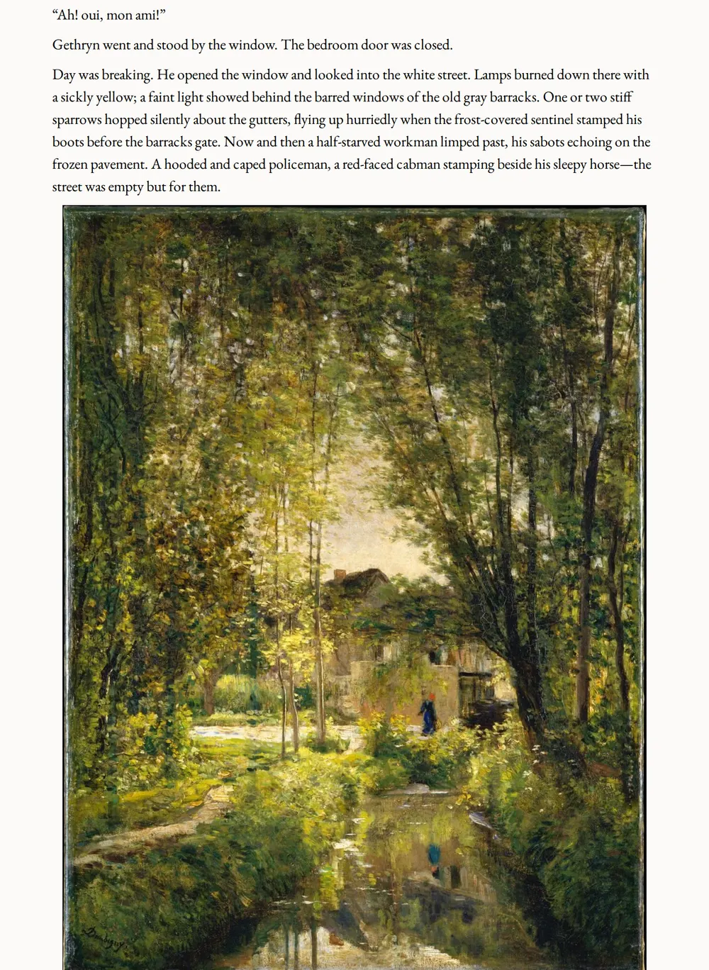 A page of In the Quarter as set for this edition