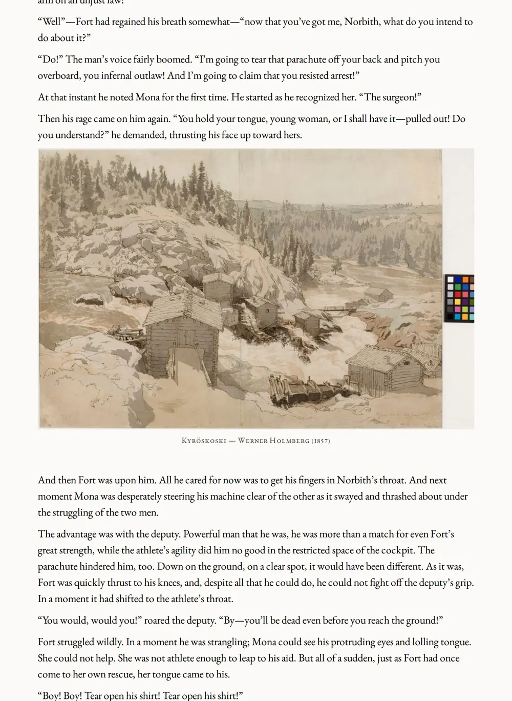 A page of The Devolutionist and the Emancipatrix as set for this edition