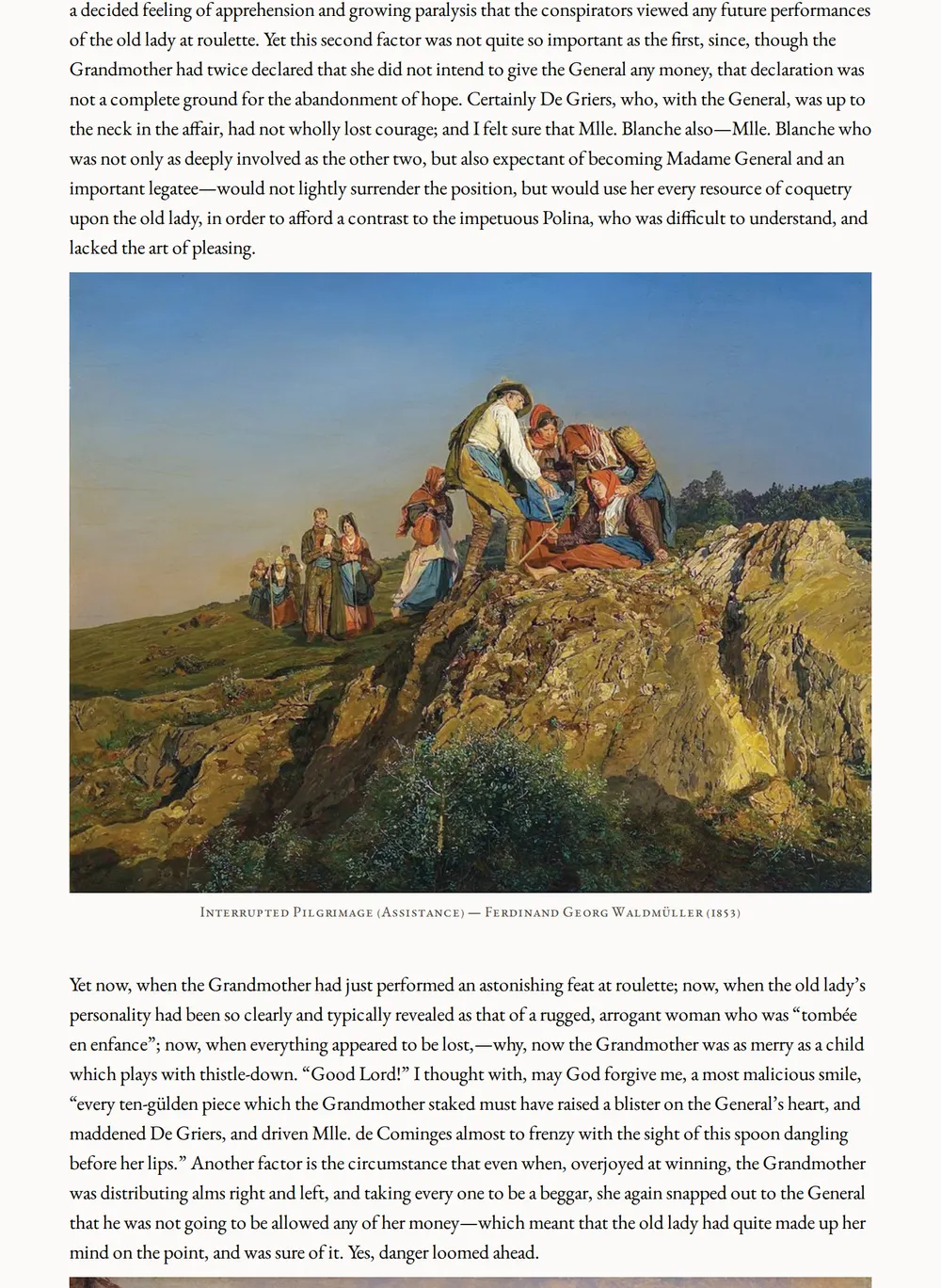 A page of The Gambler as set for this edition