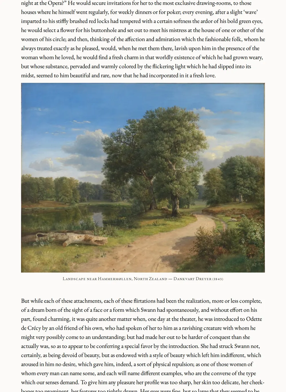 A page of Swann's Way as set for this edition
