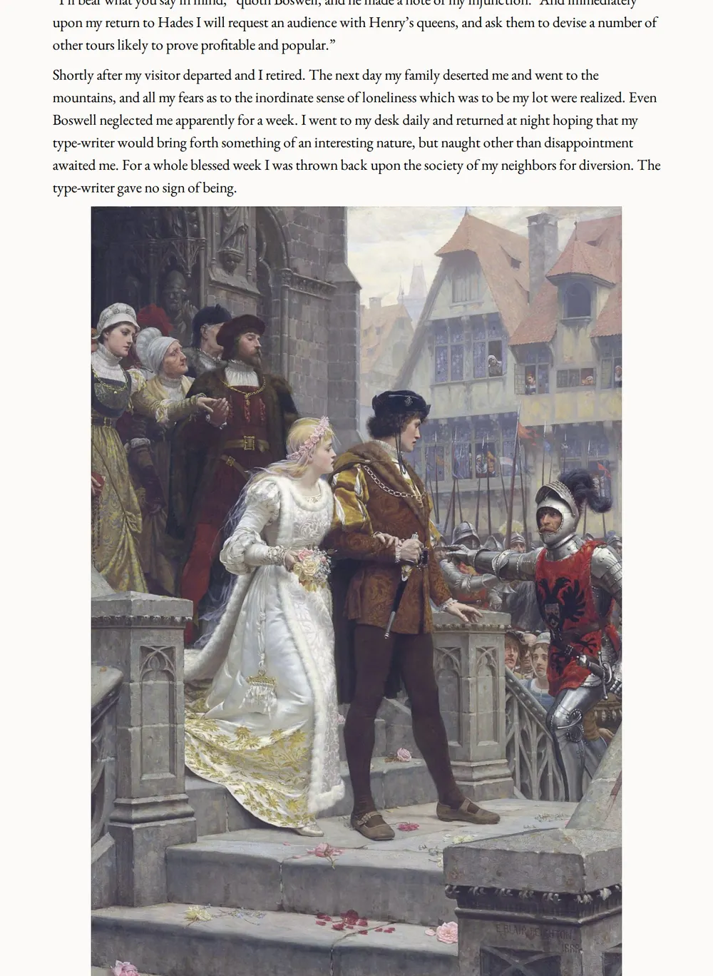 A page of The Enchanted Typewriter as set for this edition