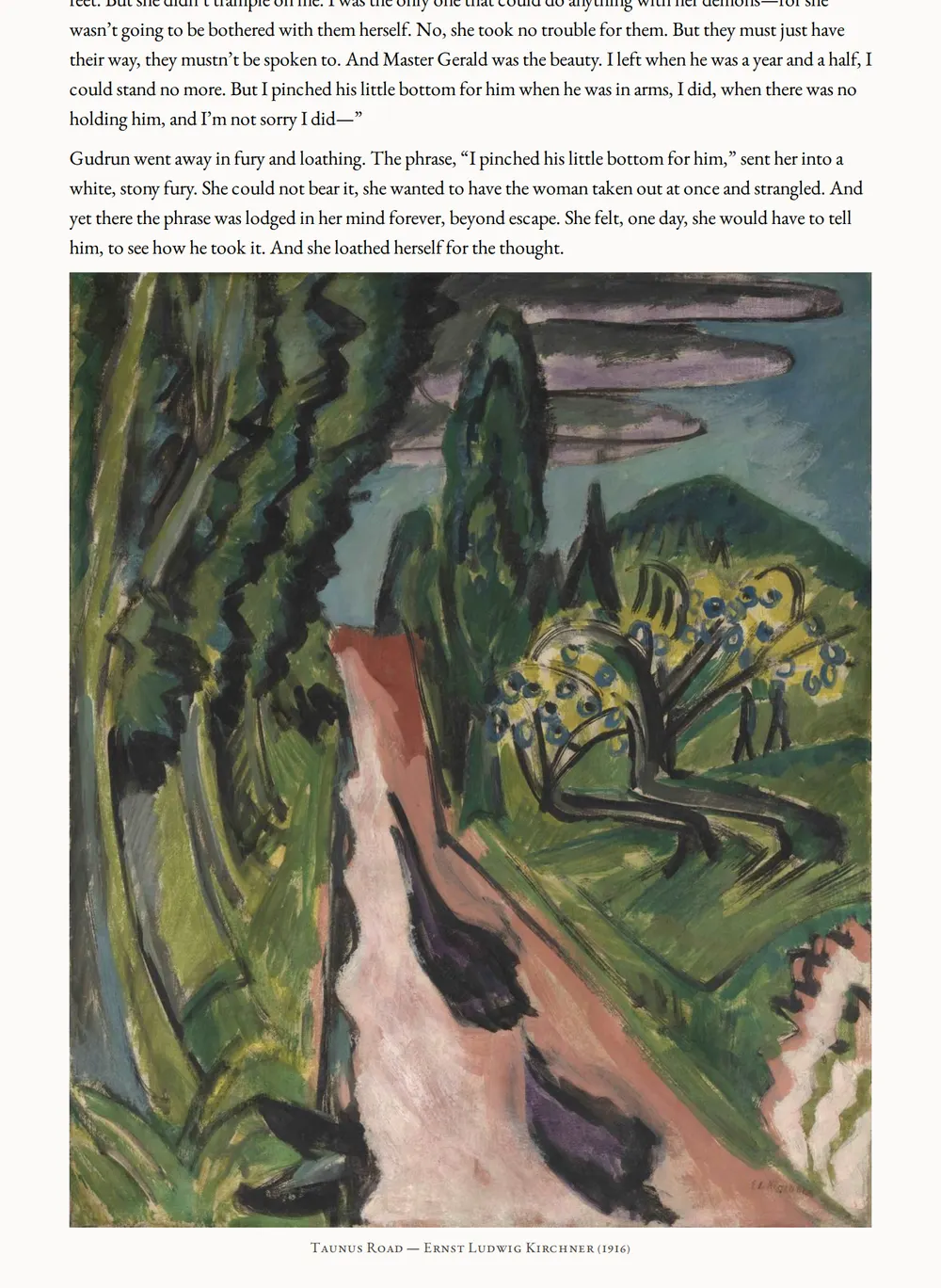A page of Women in Love as set for this edition