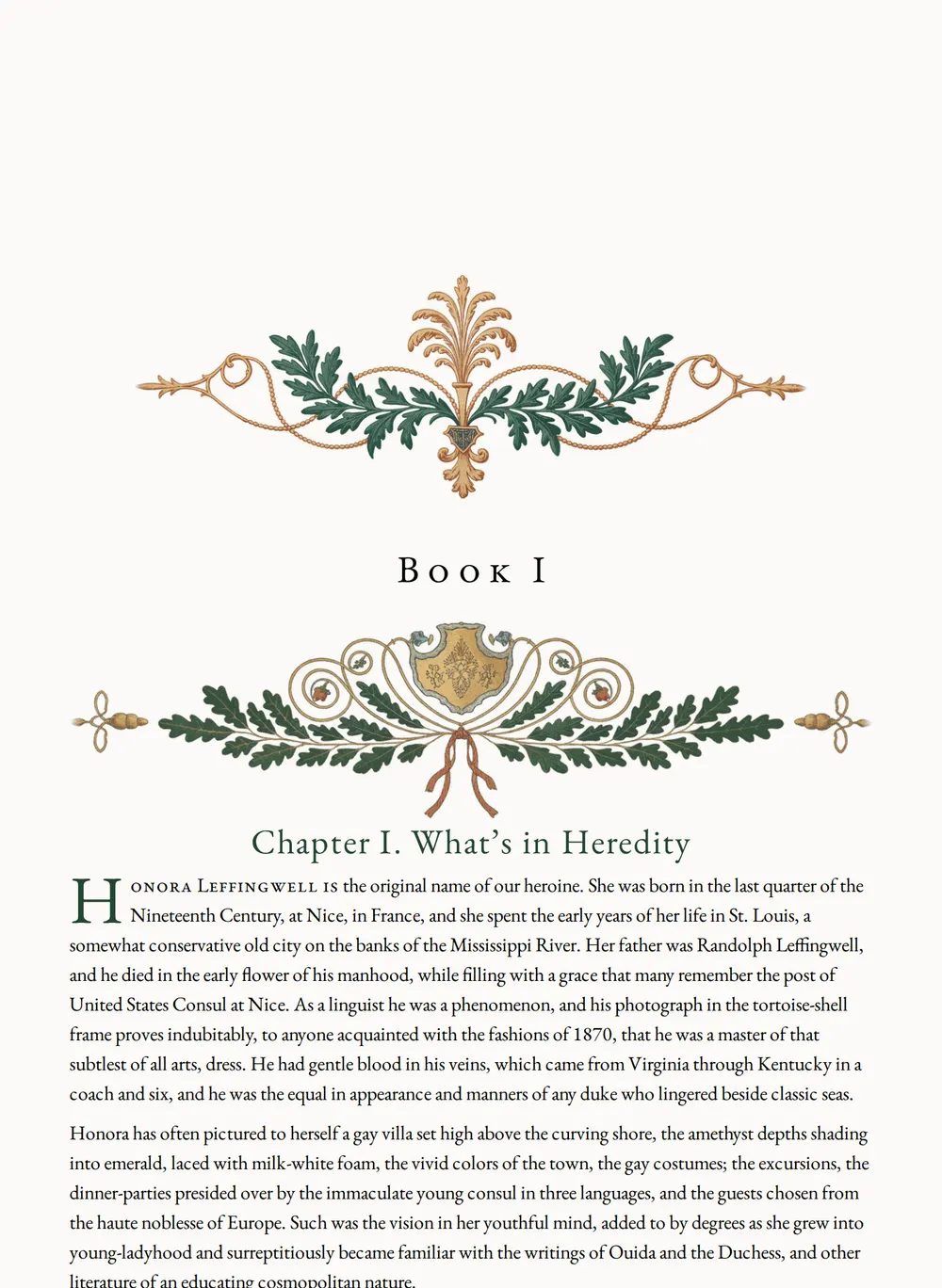 A page of A Modern Chronicle as set for this edition