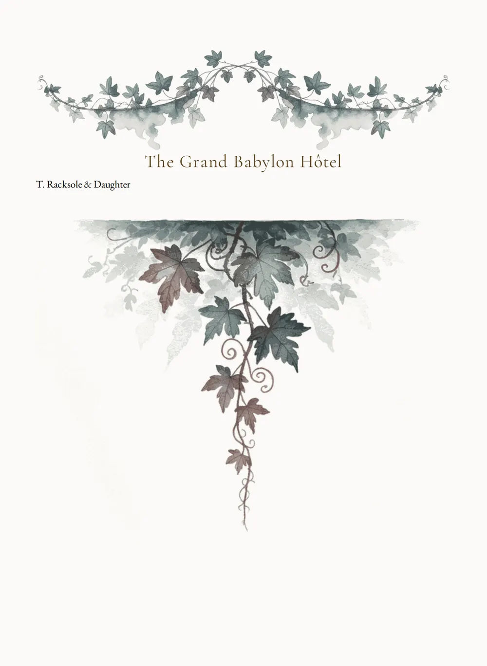 A page of The Grand Babylon Hôtel as set for this edition