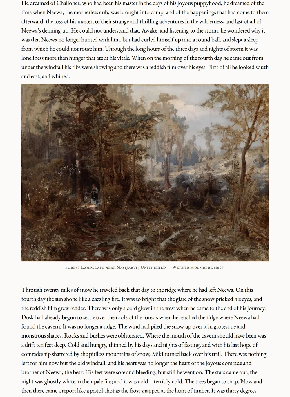 A page of Nomads of the North as set for this edition