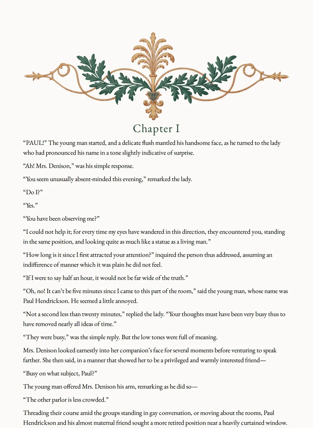 A page of The Hand but Not the Heart as set for this edition