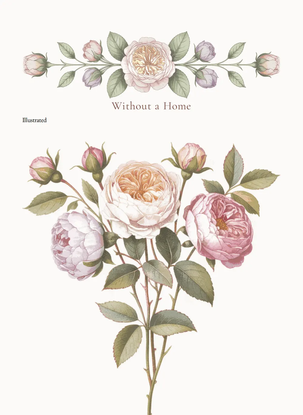 A page of Without a Home as set for this edition