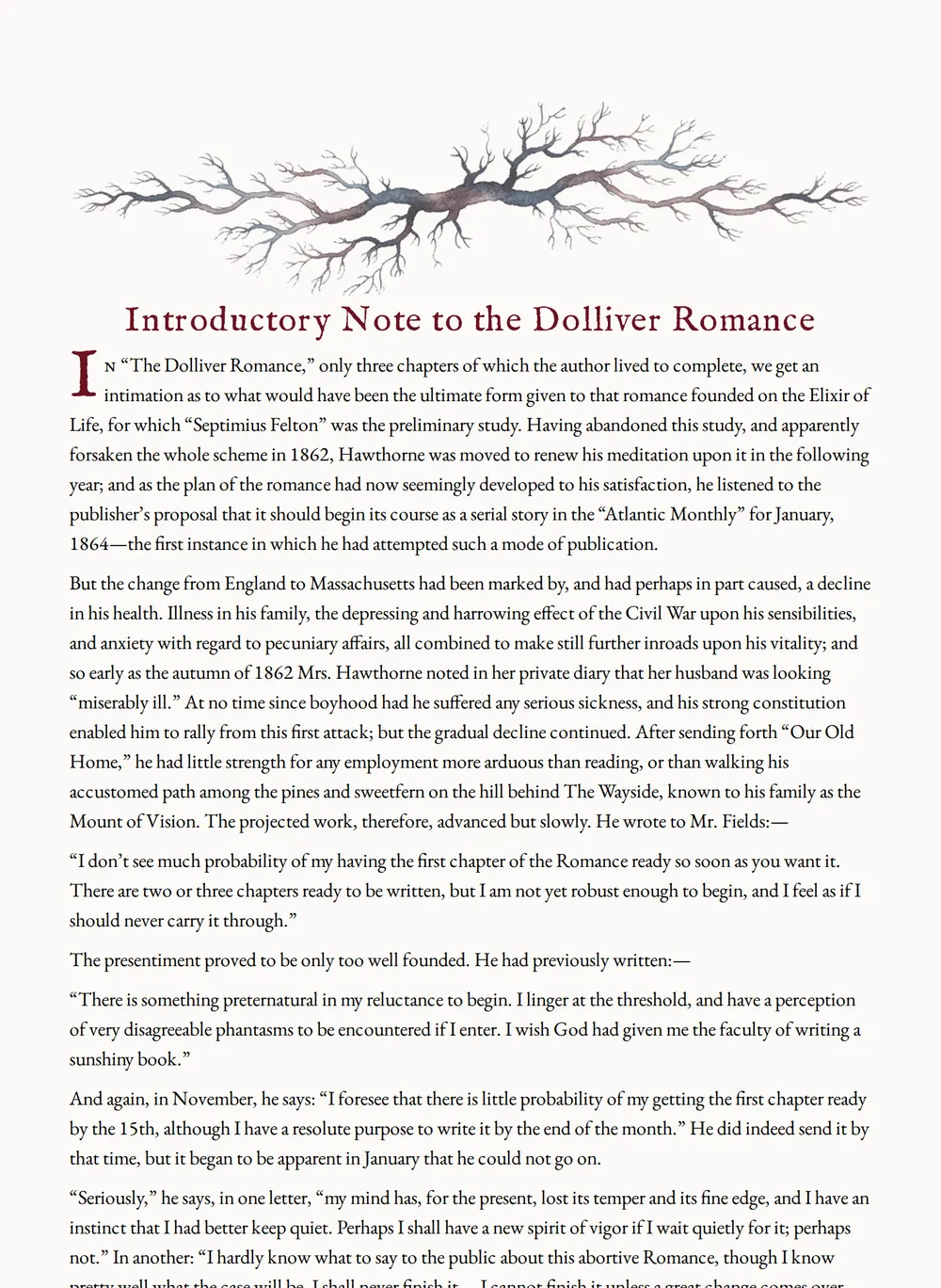 A page of The Dolliver Romance as set for this edition