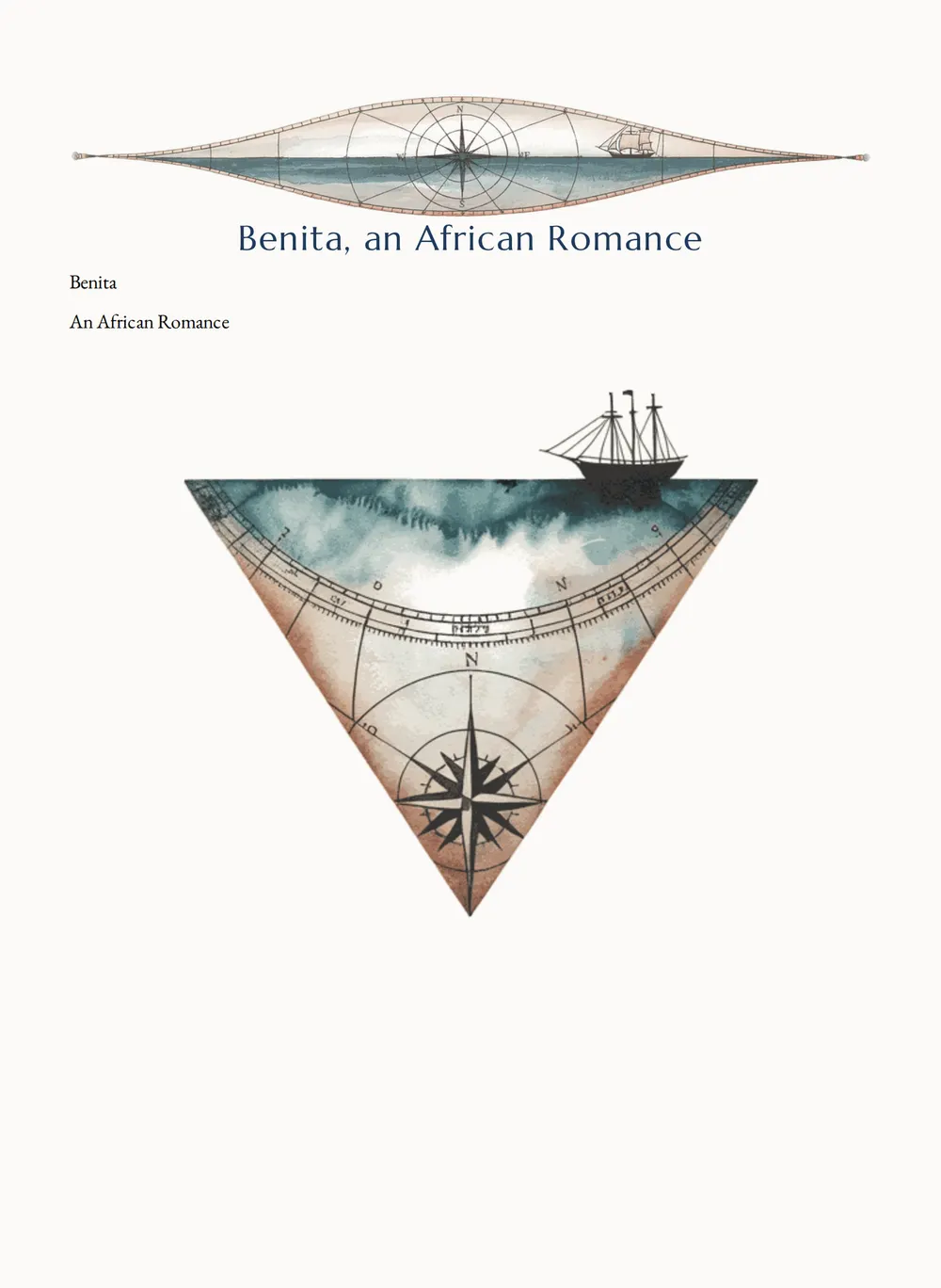 A page of Benita, an African Romance as set for this edition
