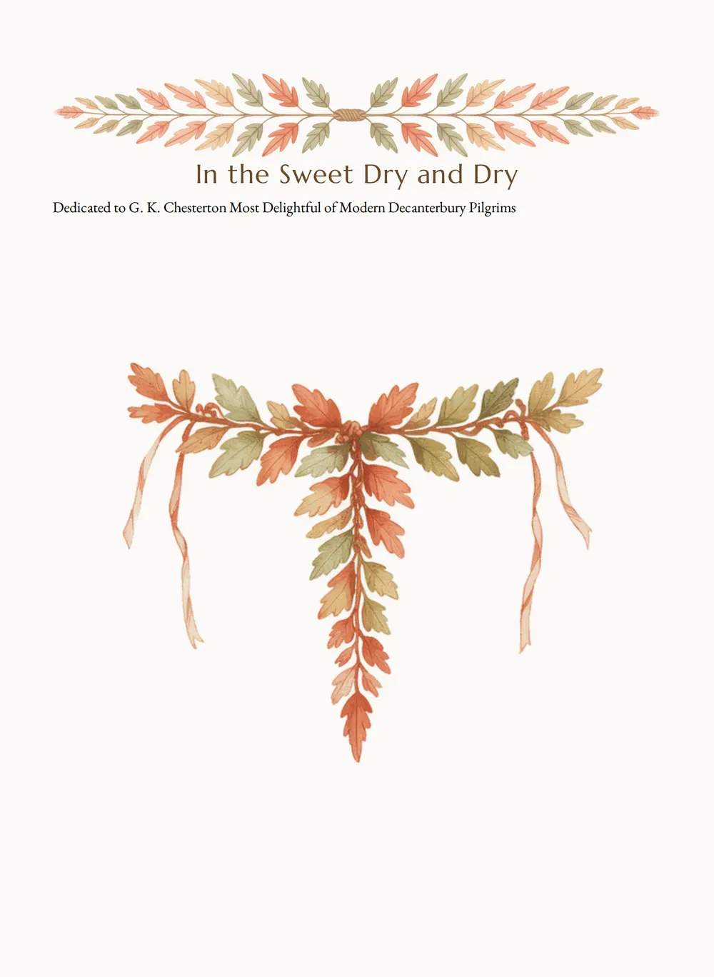 A page of In the Sweet Dry and Dry as set for this edition