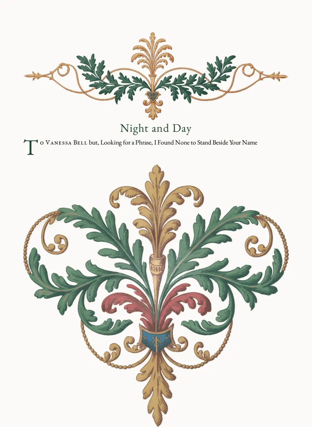 A page of Night and Day as set for this edition