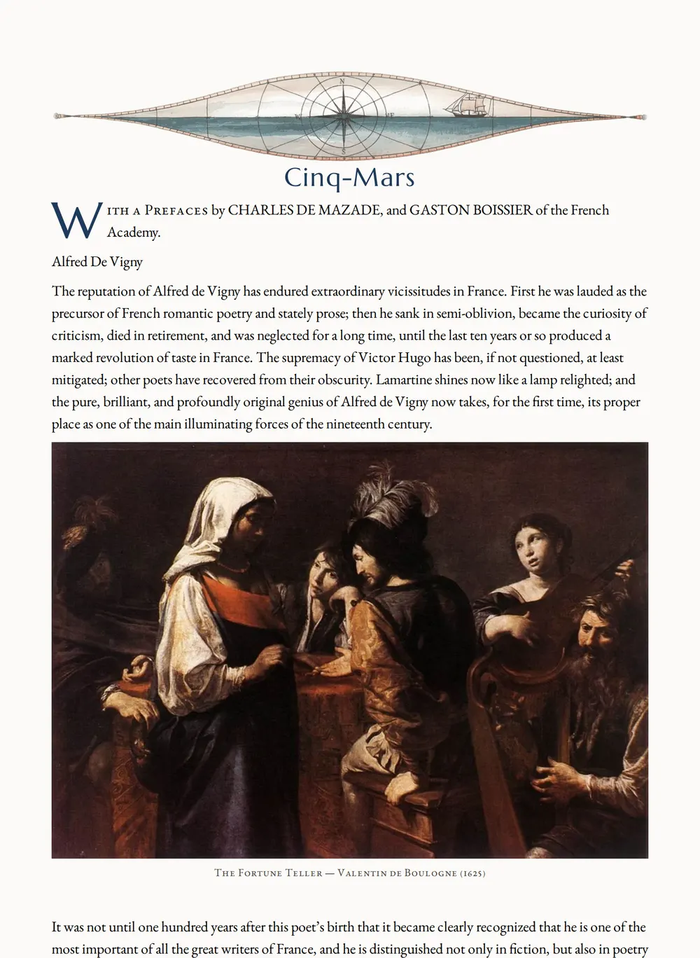 A page of Cinq-Mars as set for this edition