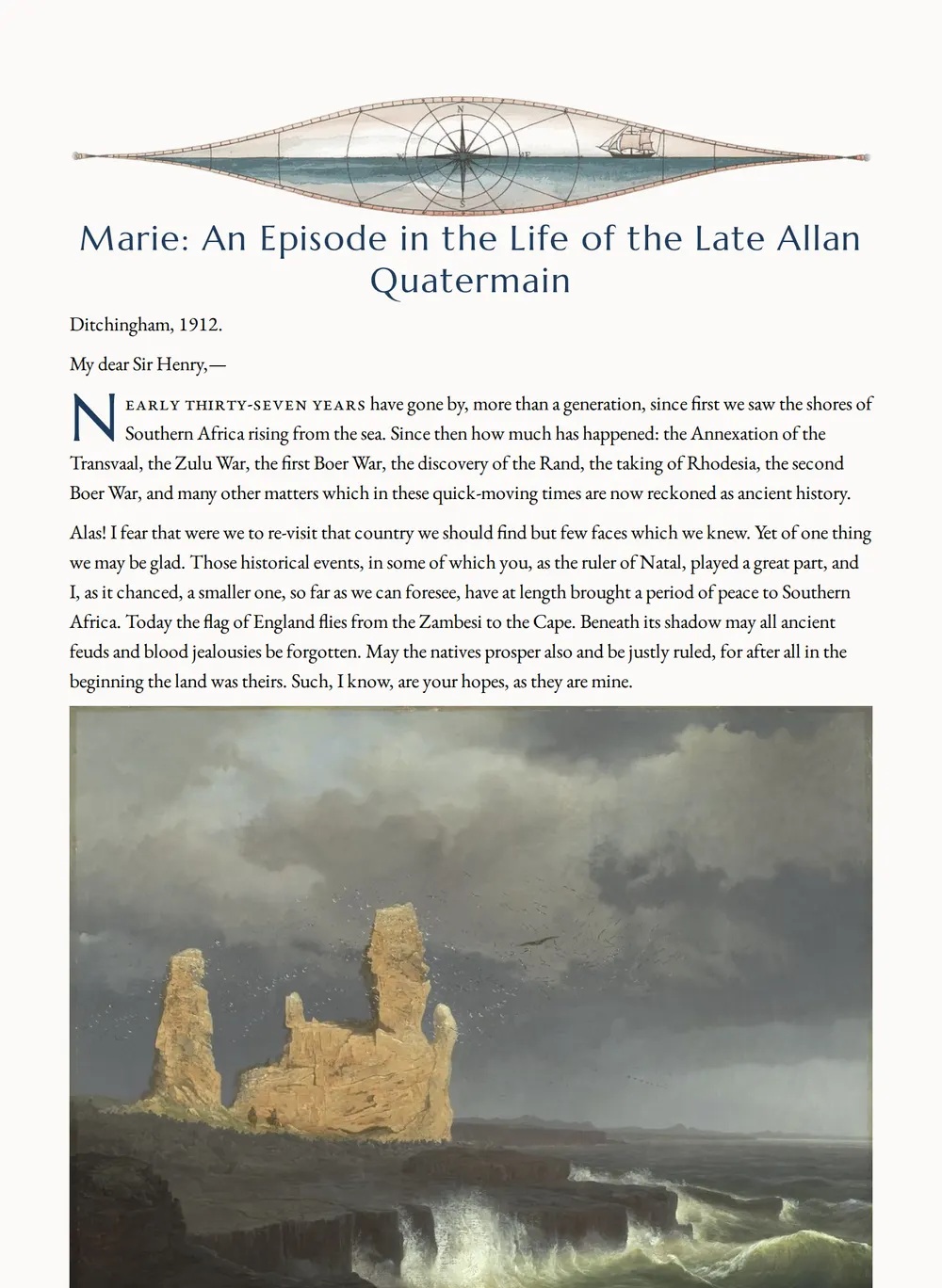 A page of Marie as set for this edition
