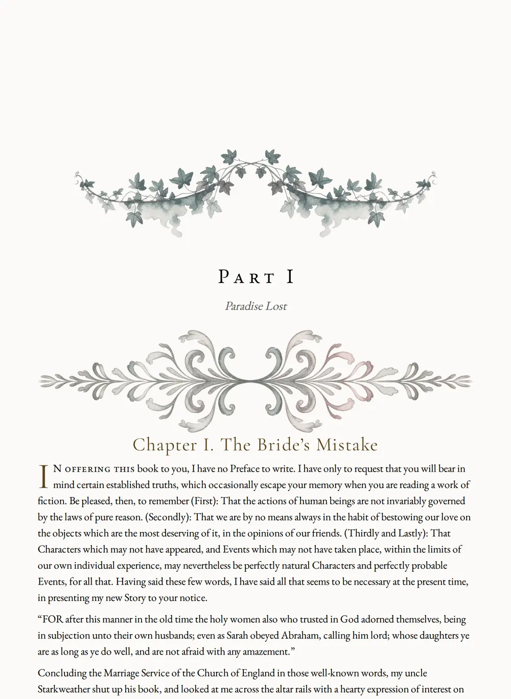A page of The Law and the Lady as set for this edition