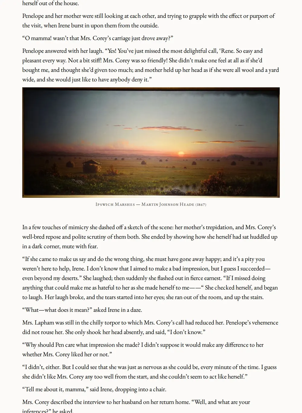 A page of The Rise of Silas Lapham as set for this edition