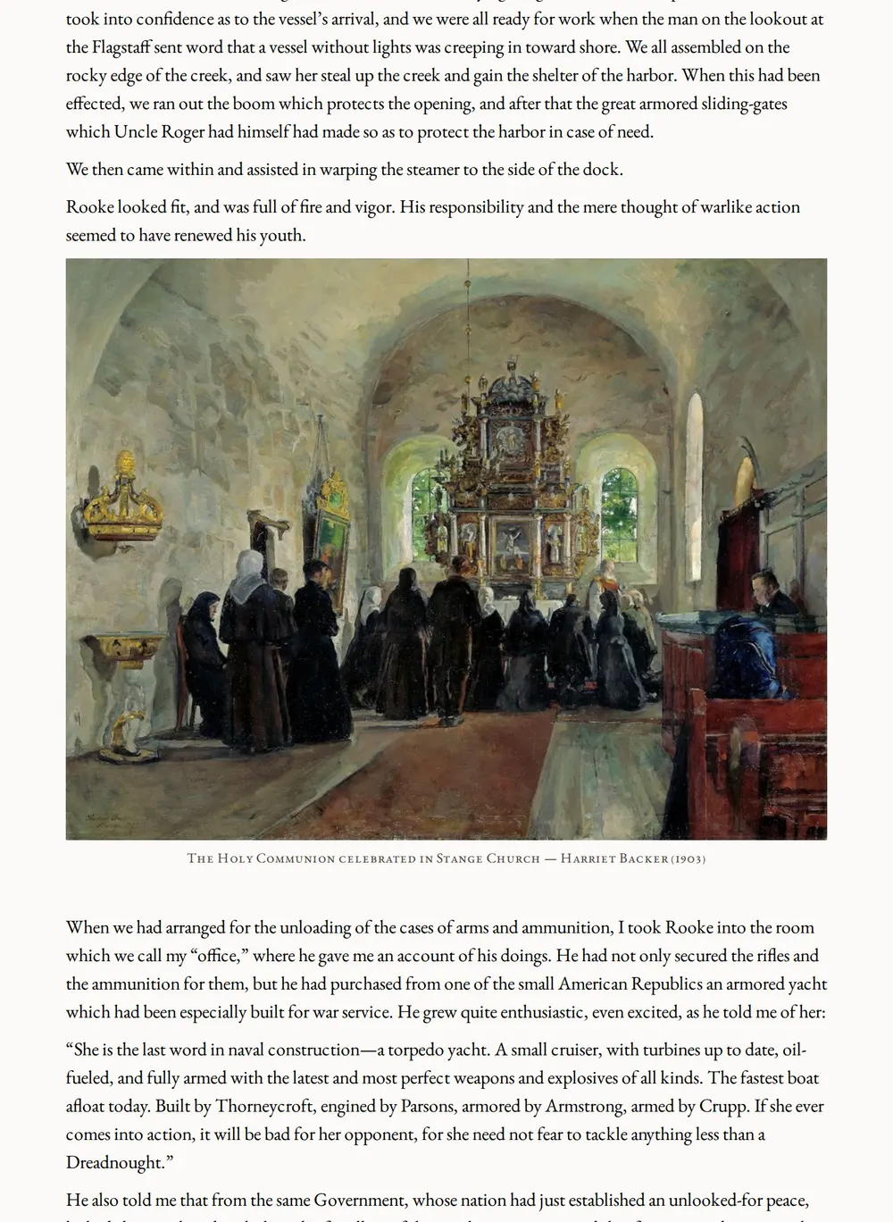 A page of The Lady of the Shroud as set for this edition