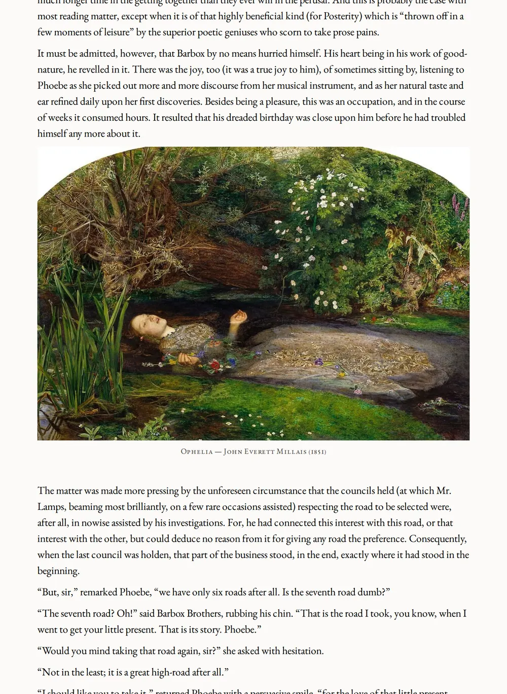 A page of Mugby Junction as set for this edition