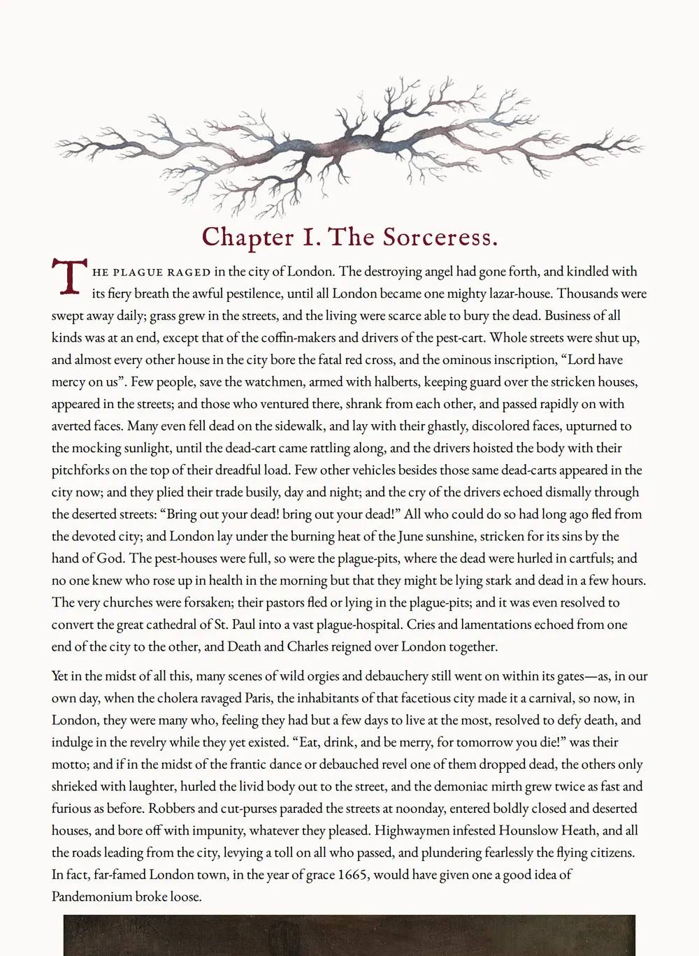 A page of The Midnight Queen as set for this edition