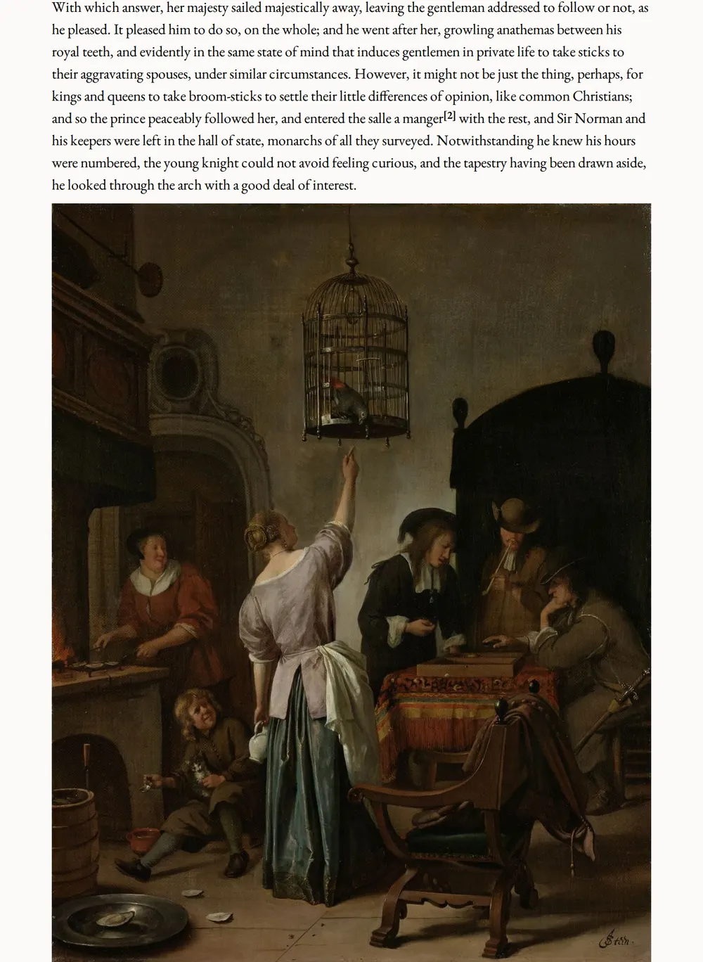 A page of The Midnight Queen as set for this edition
