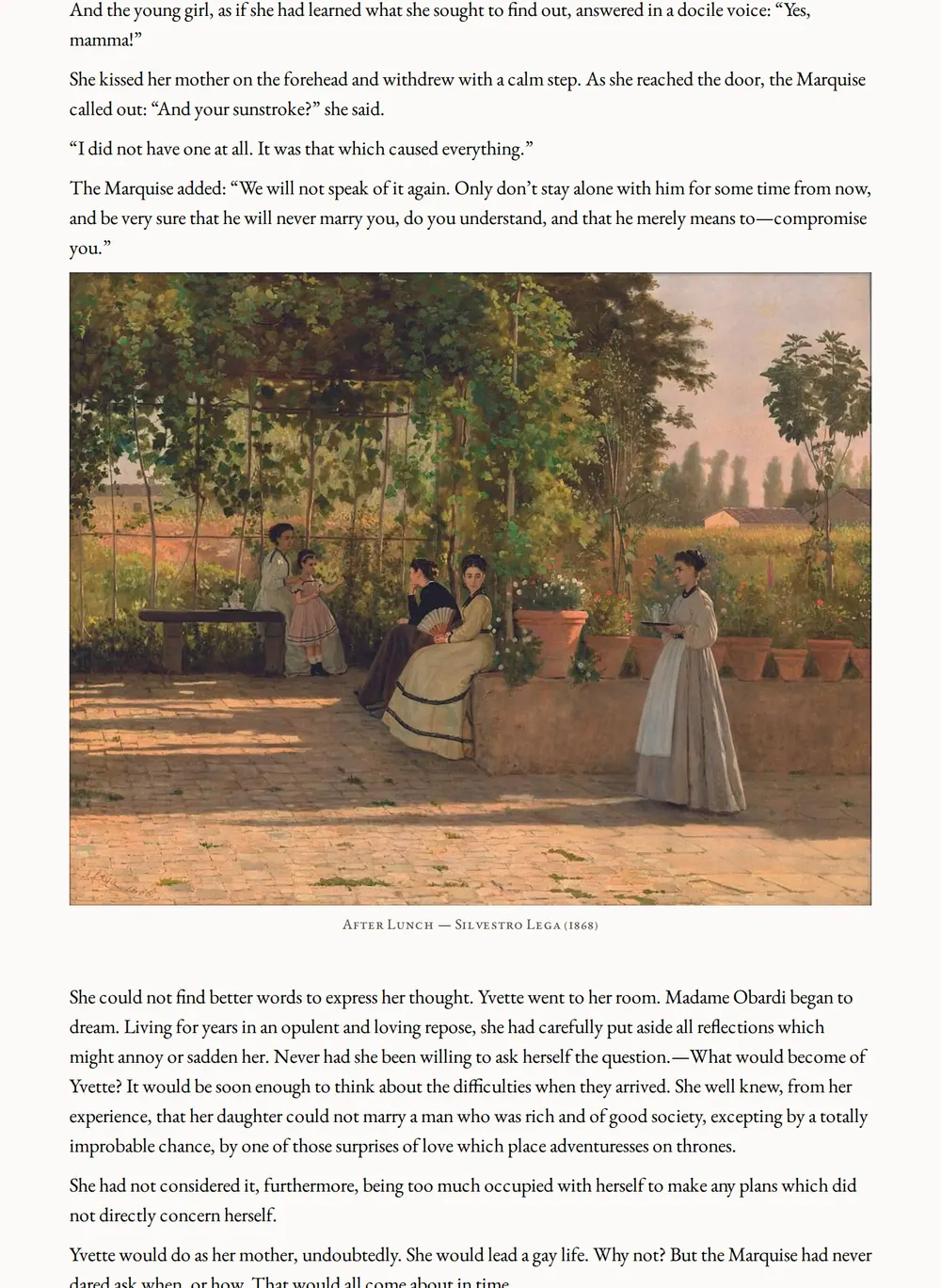 A page of Yvette as set for this edition