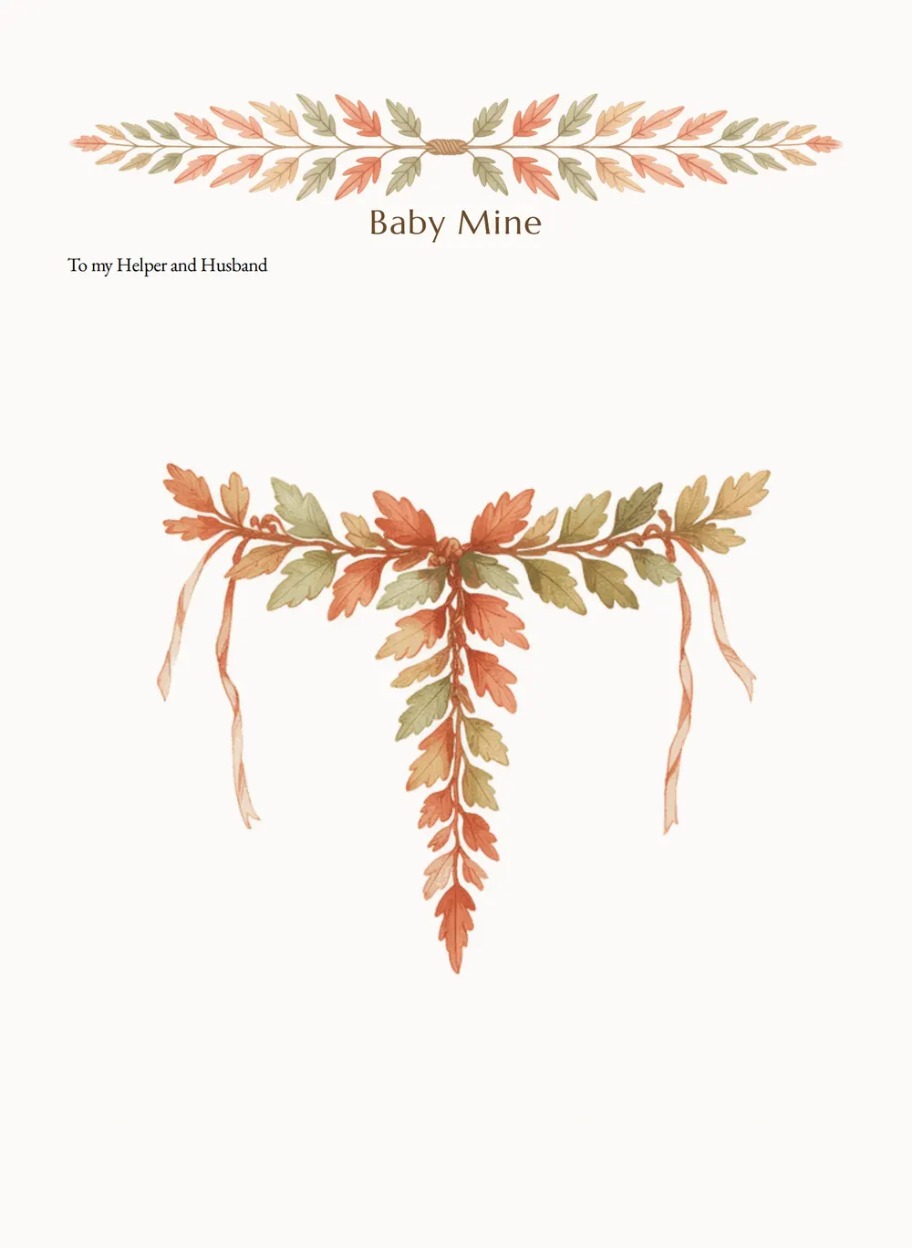 A page of Baby Mine as set for this edition
