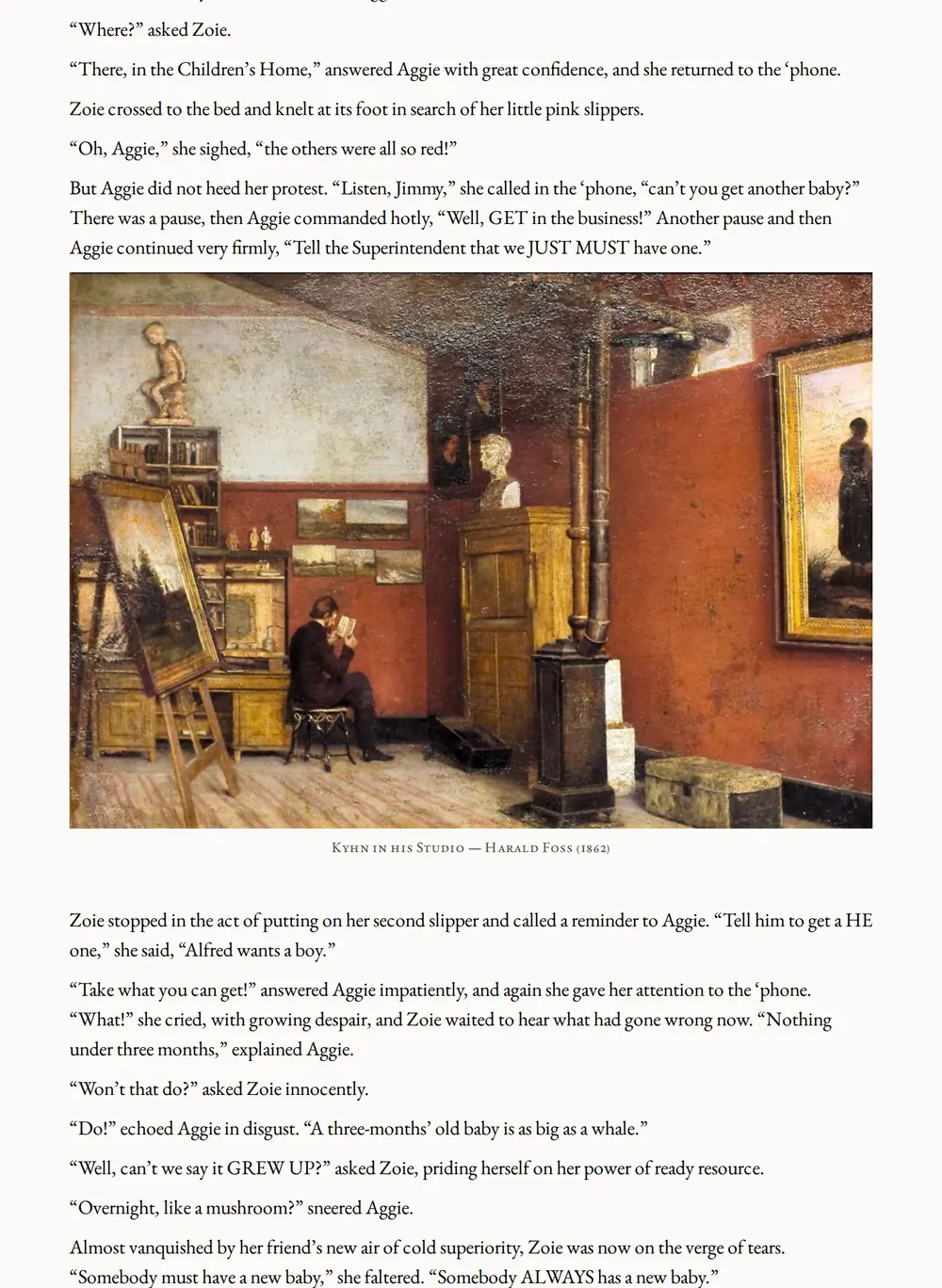 A page of Baby Mine as set for this edition