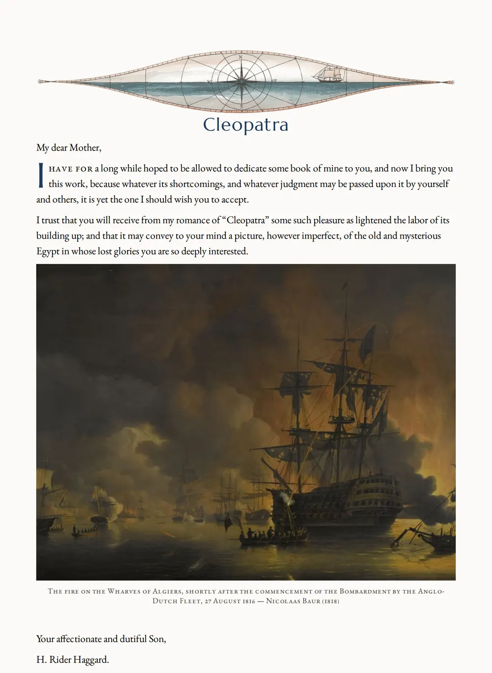A page of Cleopatra as set for this edition
