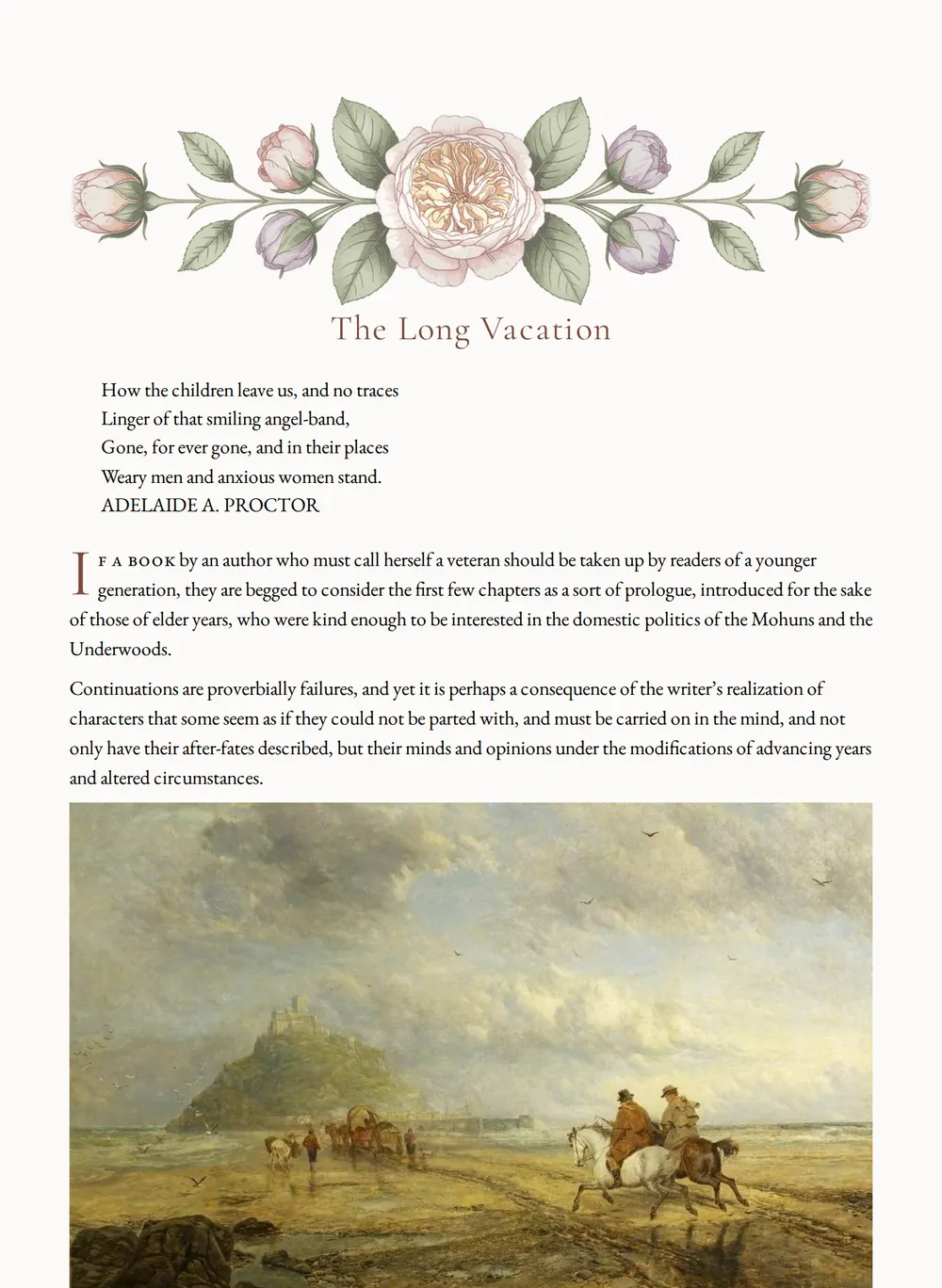A page of The Long Vacation as set for this edition