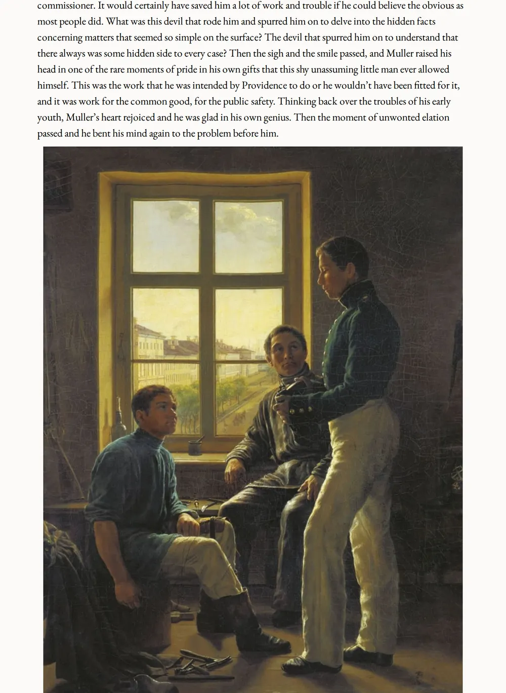 A page of The Case of the Lamp That Went Out as set for this edition