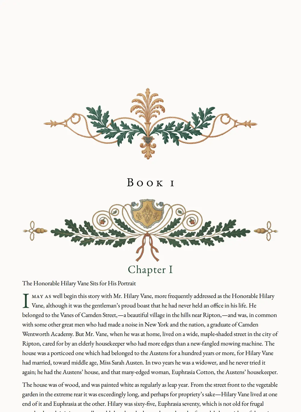A page of Mr. Crewe's Career as set for this edition