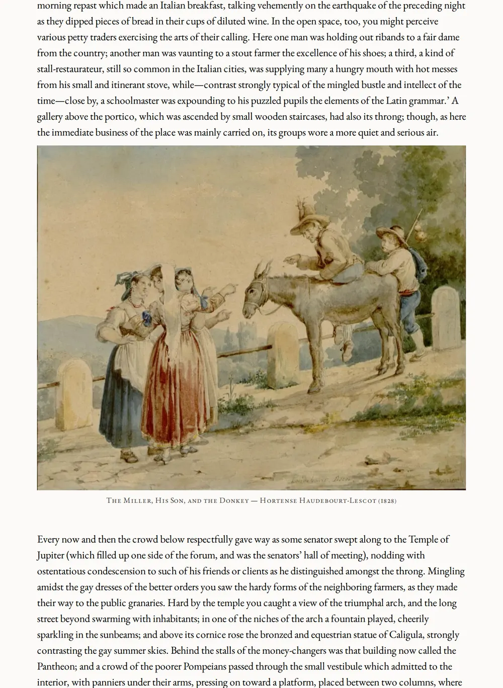 A page of The Last Days of Pompeii as set for this edition