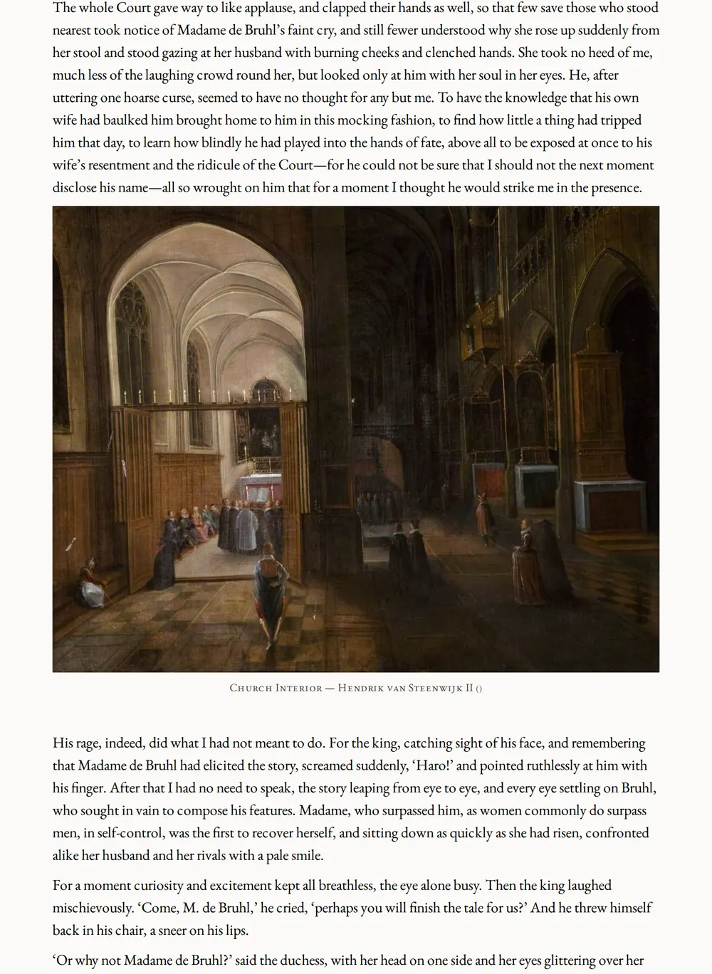 A page of A Gentleman of France as set for this edition
