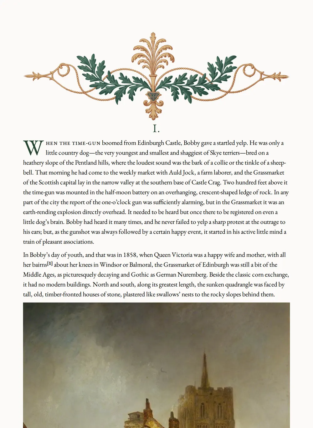 A page of Greyfriars Bobby as set for this edition