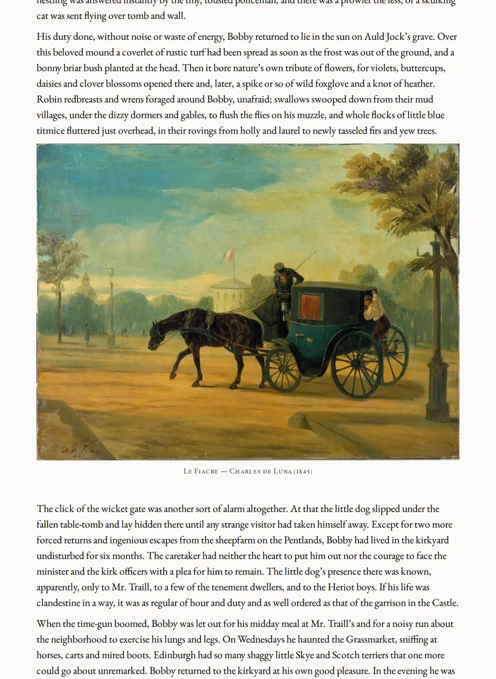 A page of Greyfriars Bobby as set for this edition
