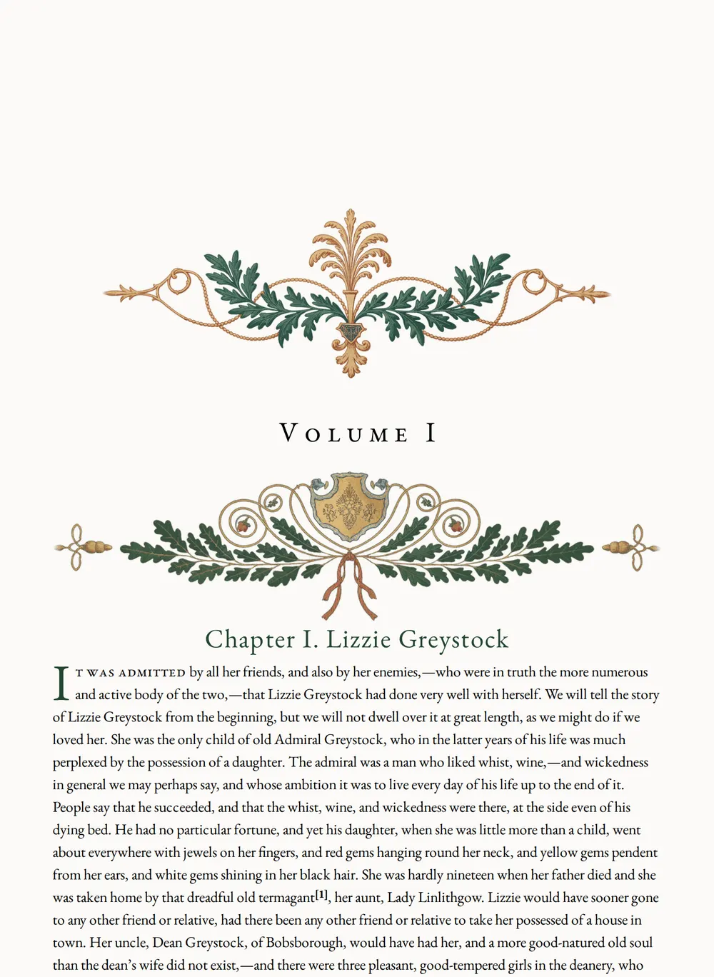 A page of The Eustace Diamonds as set for this edition