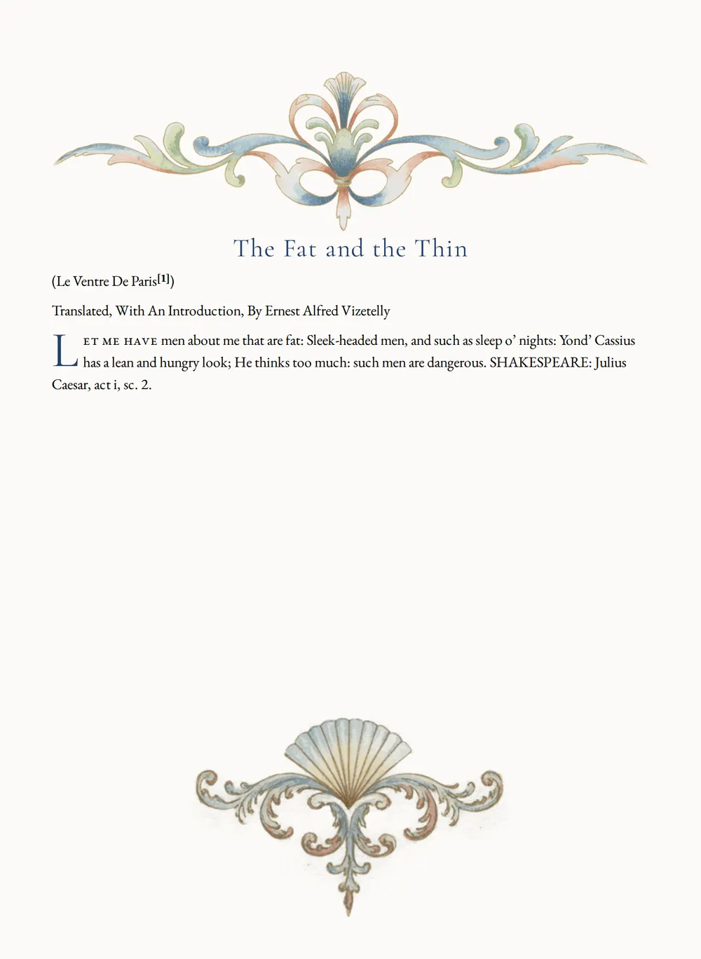 A page of The Fat and the Thin as set for this edition