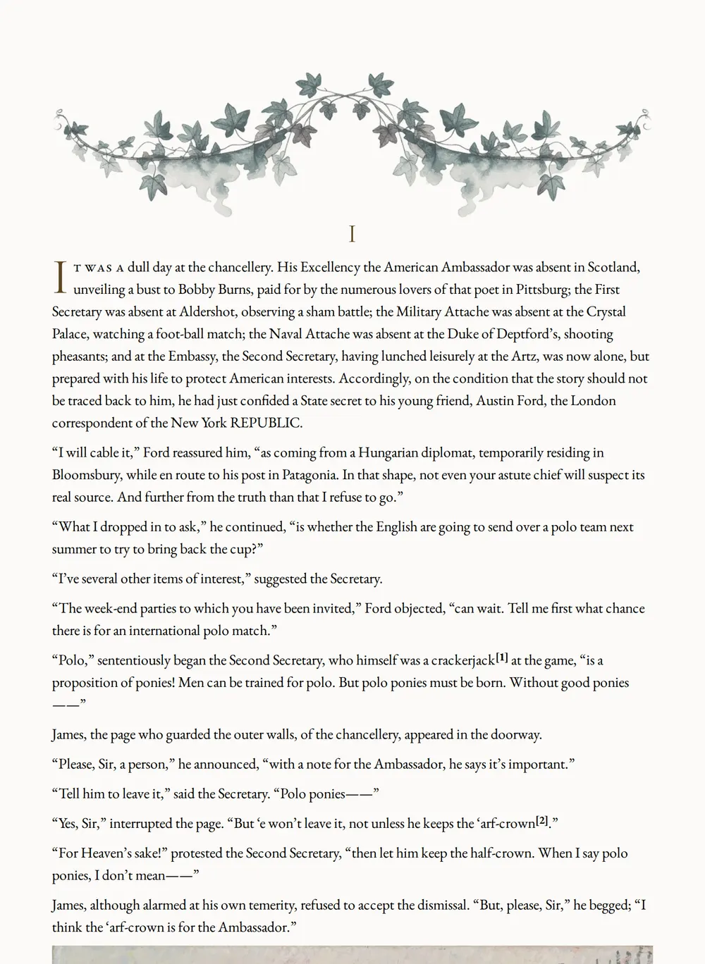 A page of The Lost House as set for this edition