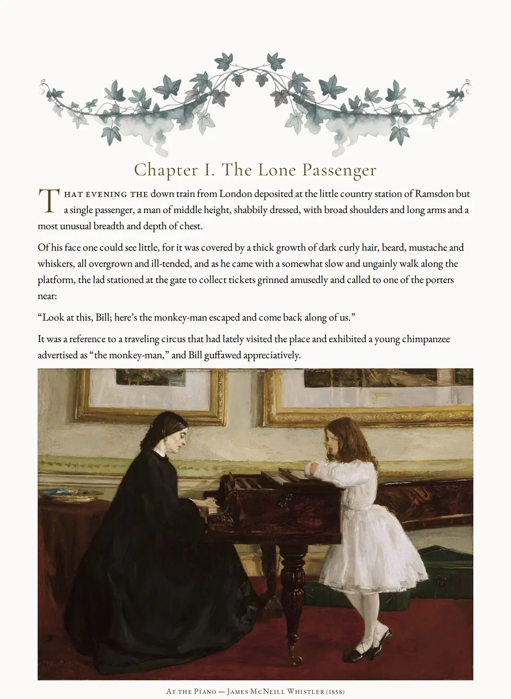 A page of The Bittermeads Mystery as set for this edition