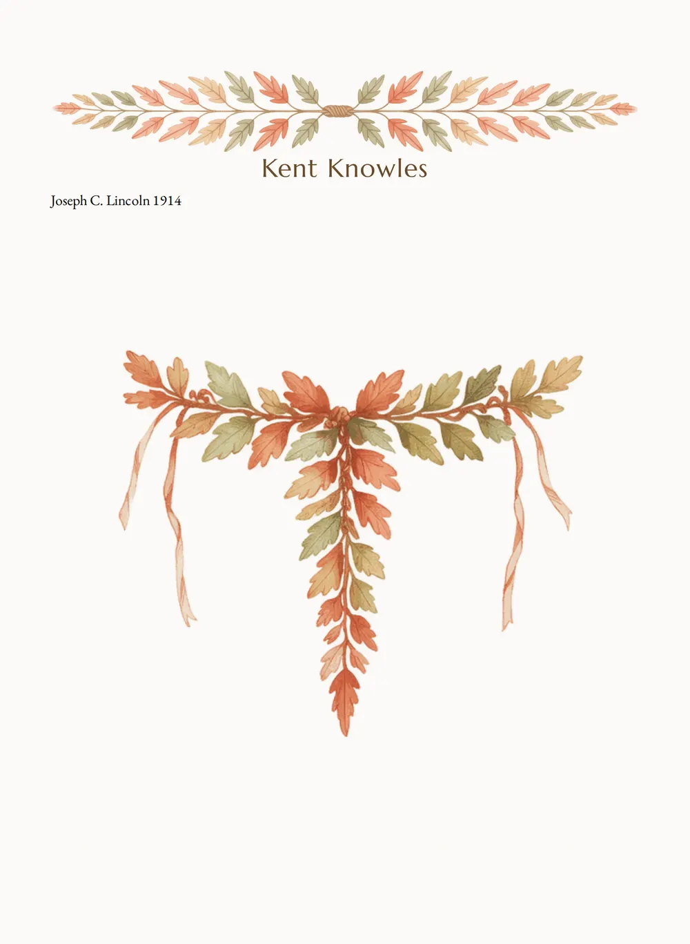 A page of Kent Knowles as set for this edition
