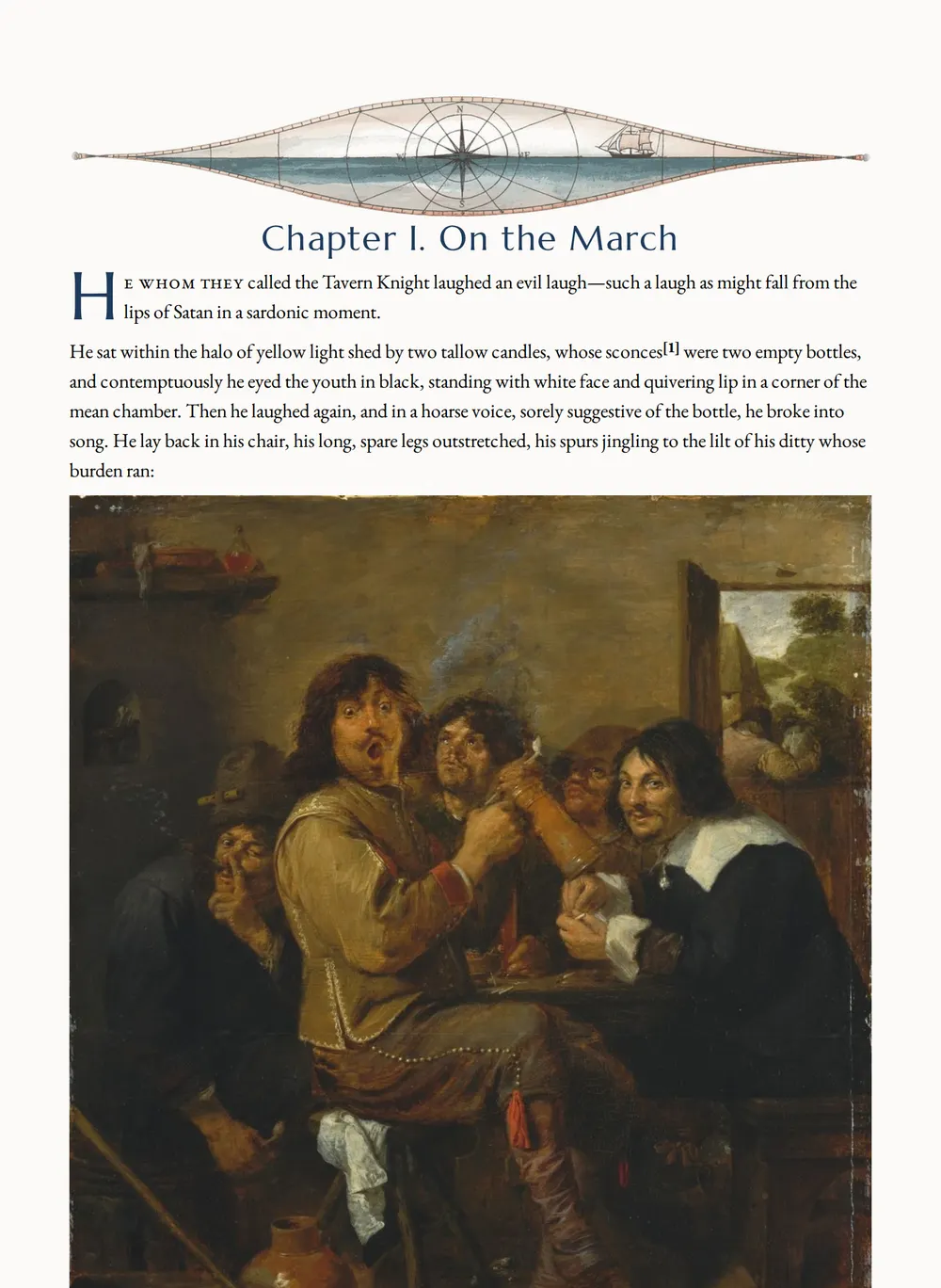 A page of The Tavern Knight as set for this edition
