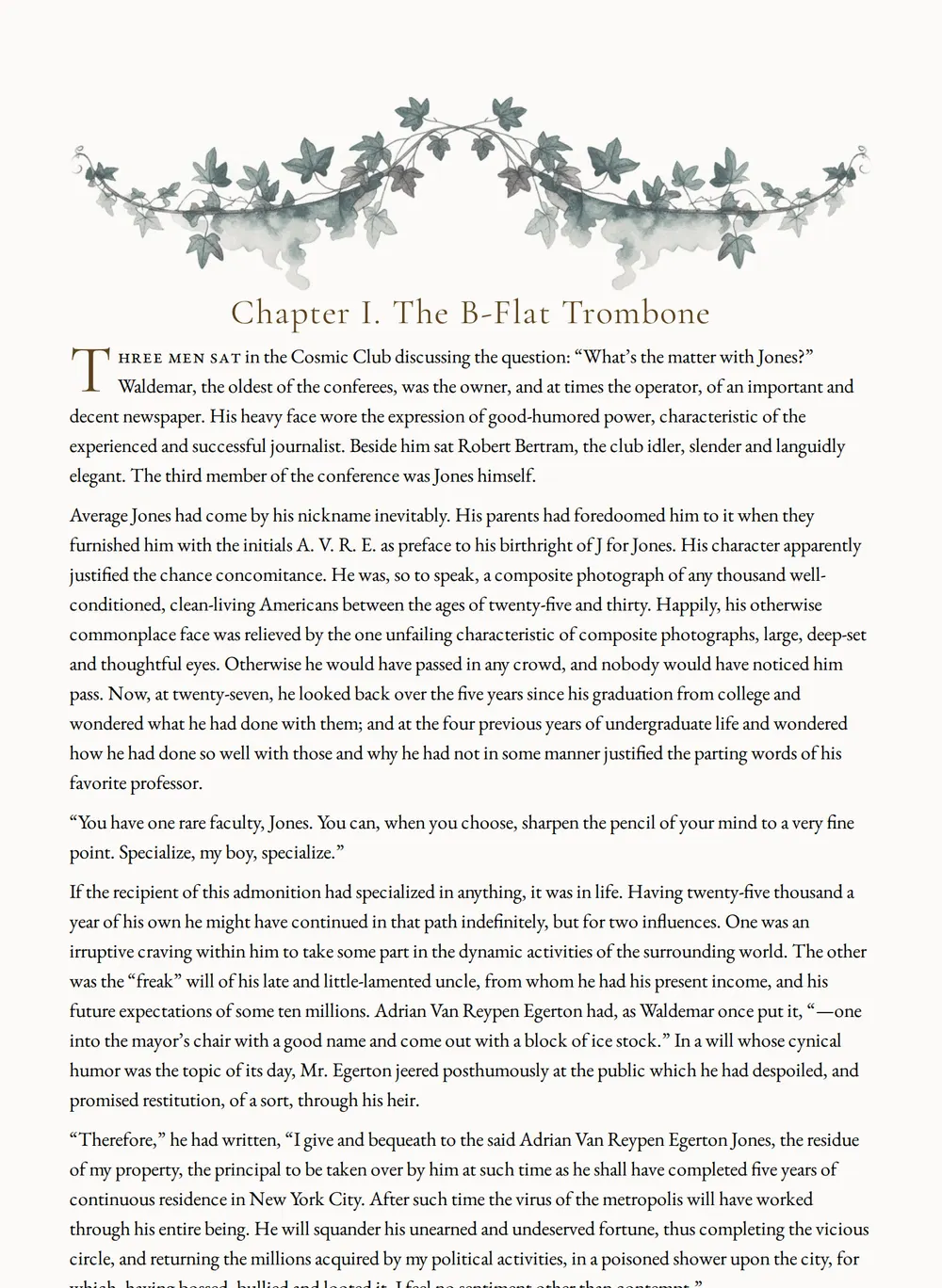 A page of Average Jones as set for this edition