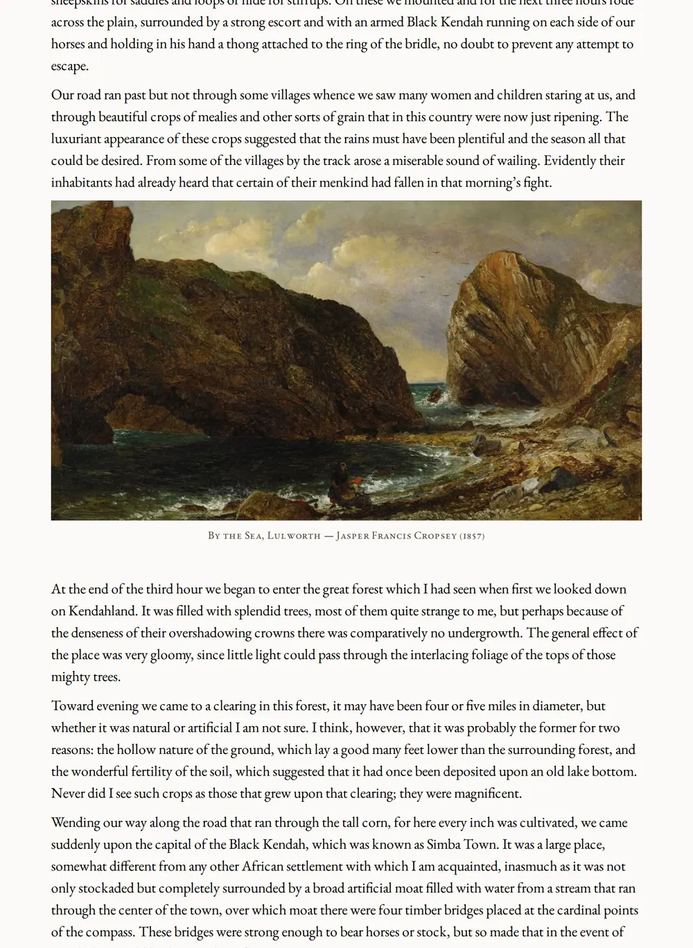 A page of The Ivory Child as set for this edition