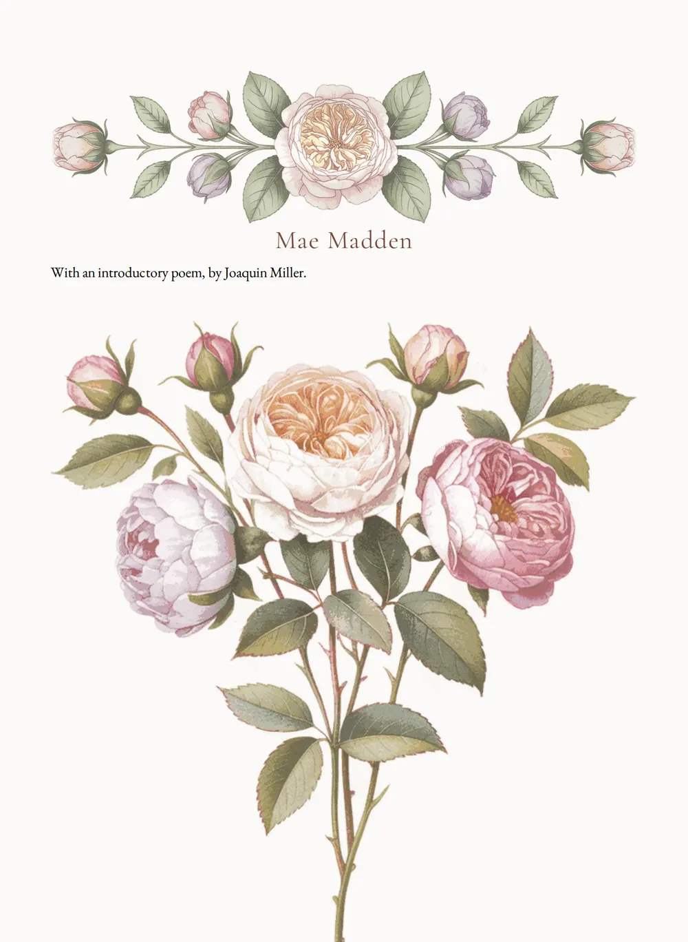 A page of Mae Madden as set for this edition
