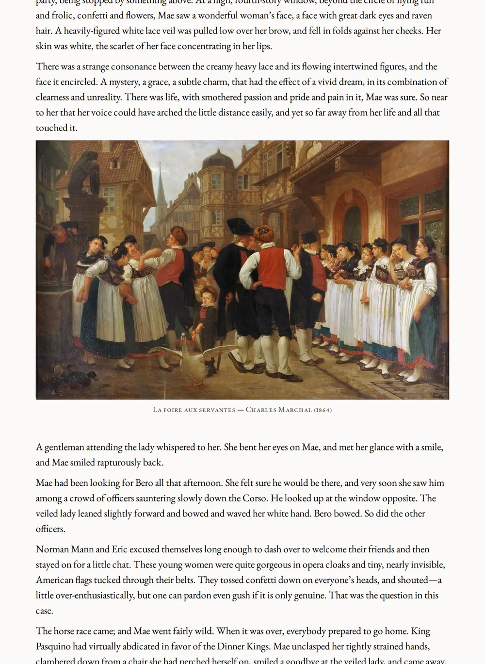A page of Mae Madden as set for this edition