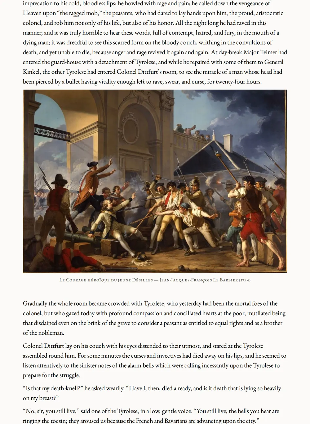 A page of Andreas Hofer as set for this edition