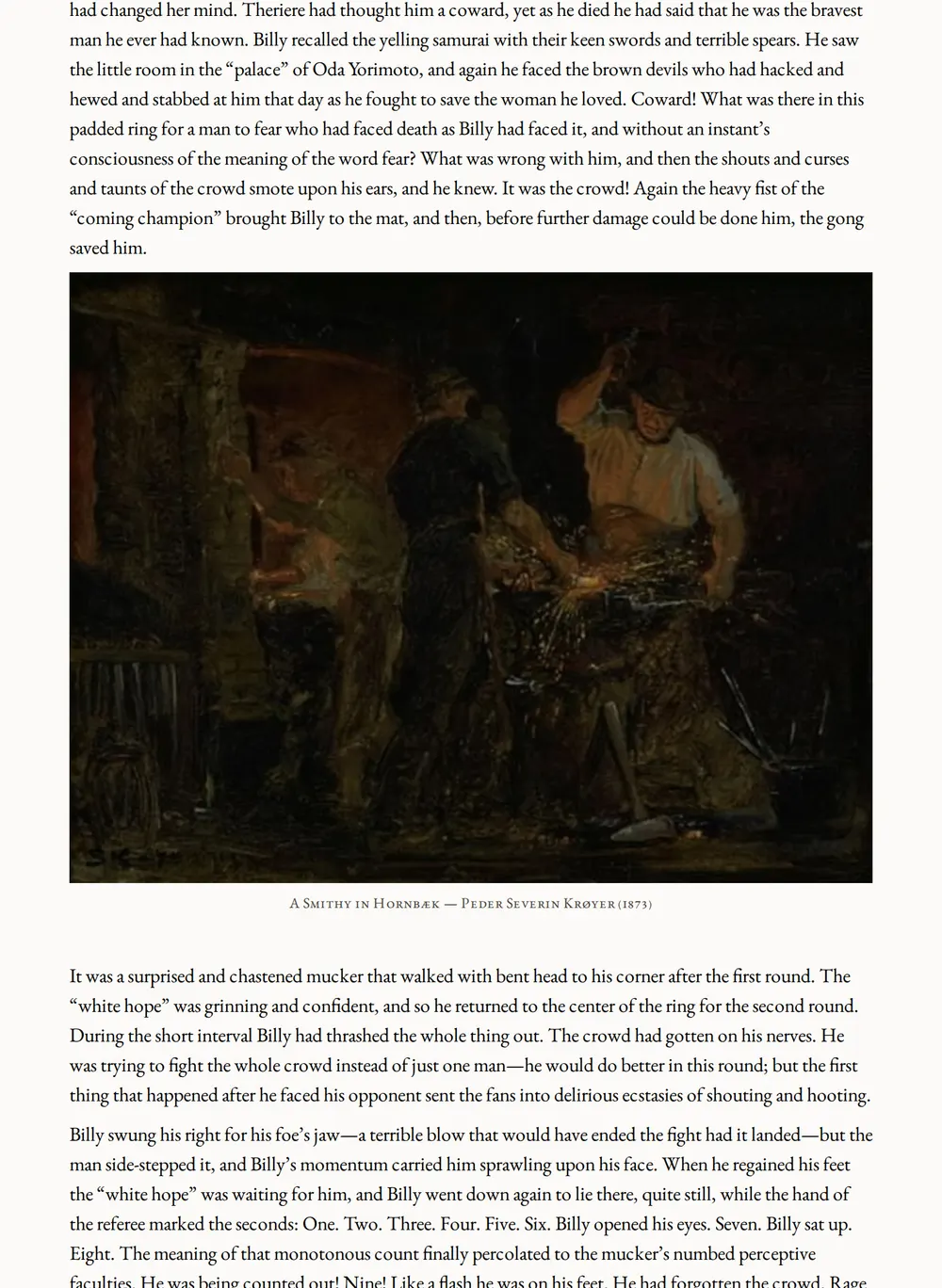 A page of The Mucker as set for this edition