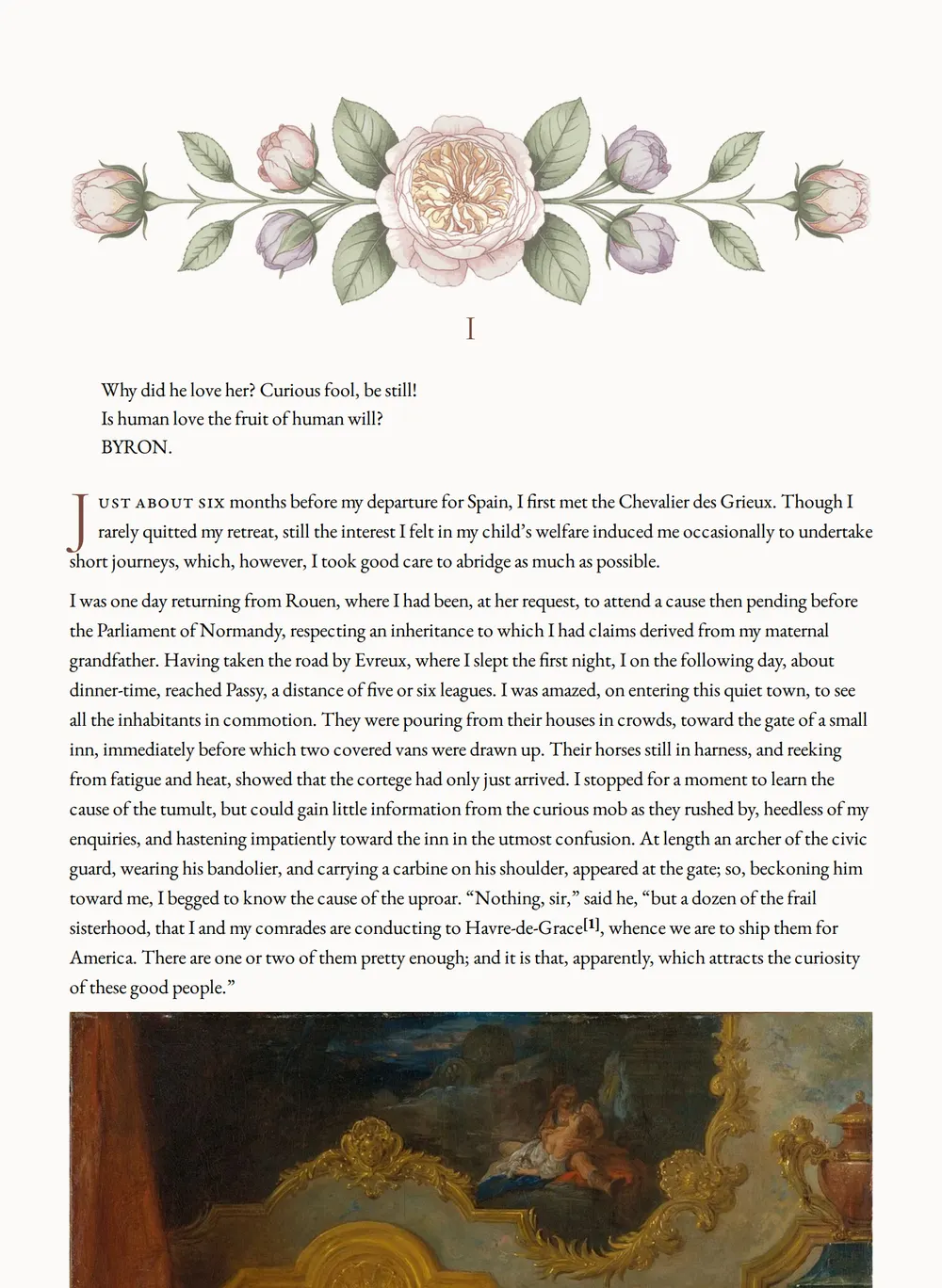 A page of Manon Lescaut as set for this edition